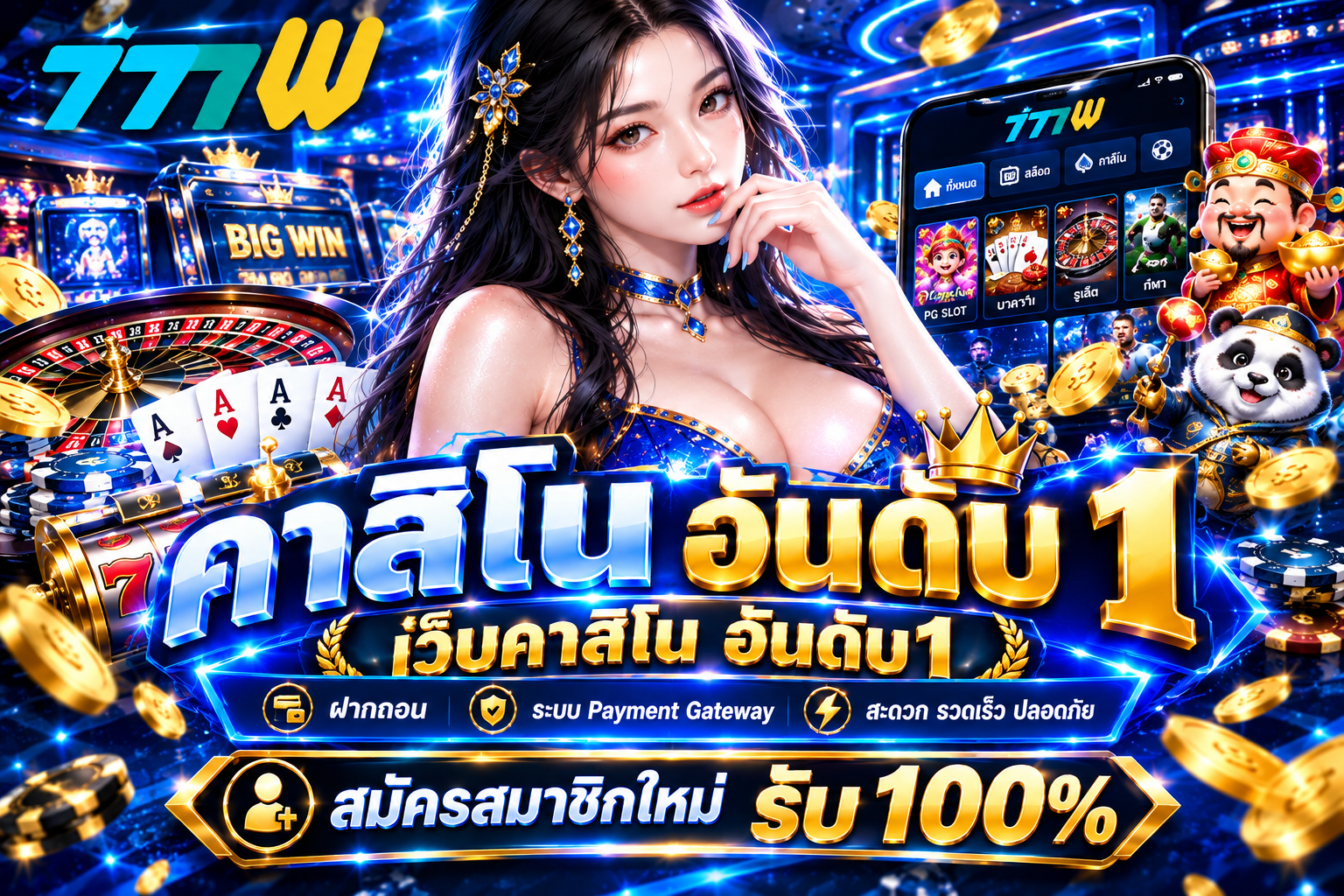 เว็บคาสิโน อันดับ 1 เล่นง่ายบน 77W สิทธิพิเศษเพียบ